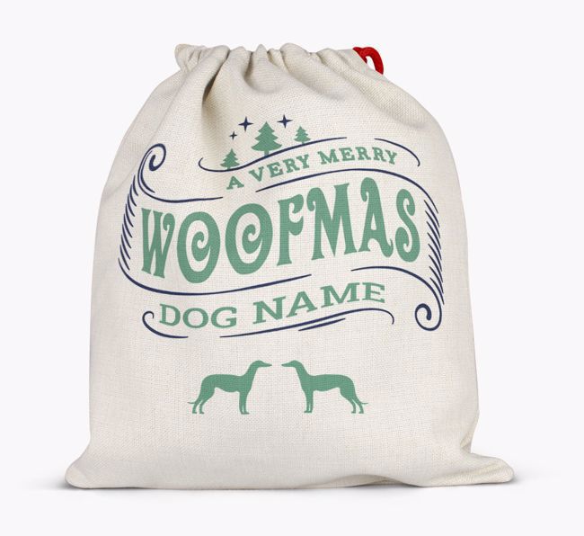 Personalized 'Merry Woofmas' Santa Sack for {dogsName}
